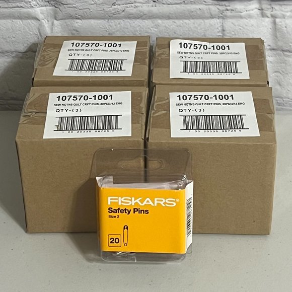 Fiskars Safety Pins Quilting Sewing Craft Project Clothing Repair - 12 packs - Picture 1 of 3
